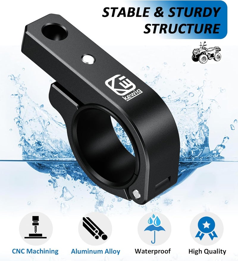 VAZESWIN 2 PCS Light Bar Mounts, Aluminium Alloy LED Light Mounting Brackets, Sturdy Roll Bar Clamps for Motorcycle ATV UTV Truck, Fit for 0.875" / 1" / 1.125" / 1.26" / 1.375" Handlebar Roll Cages - Image 4